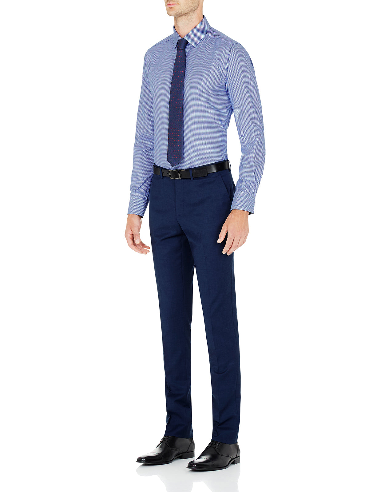 T27 WOOL SUIT TROUSERS BLUE