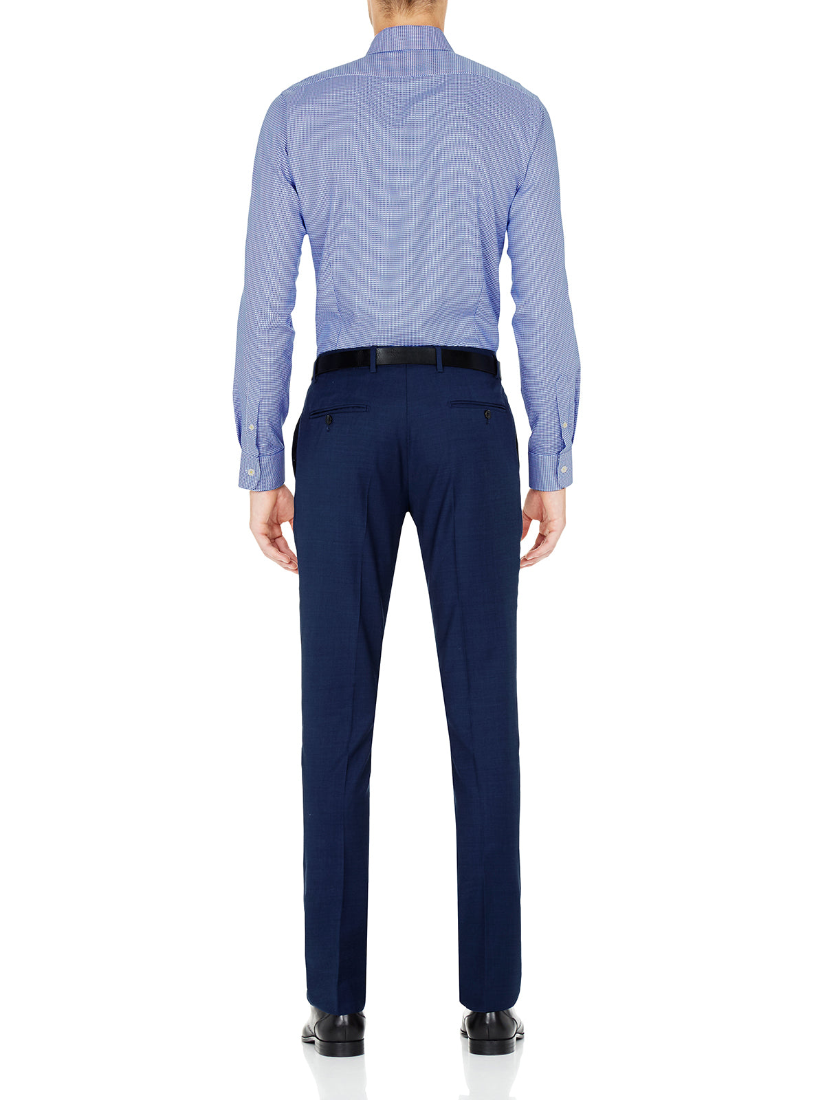 T27 WOOL SUIT TROUSERS BLUE