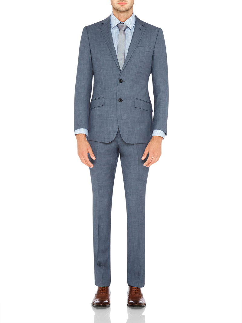 HOPKINS WOOL SUIT TROUS GUNMETAL