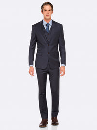 MARLOWE WOOL SUIT TROUSERS BLUE