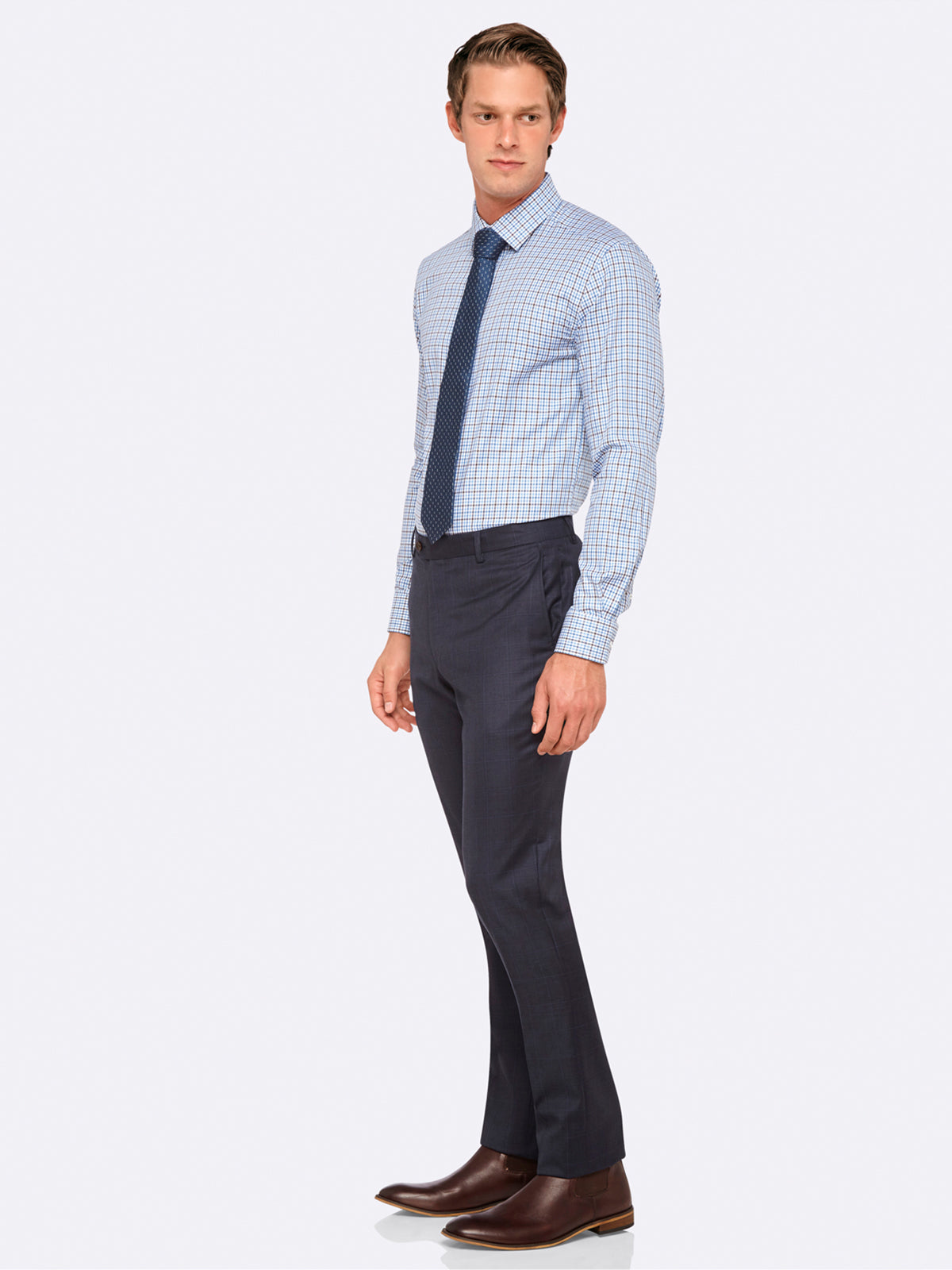 MARLOWE WOOL SUIT TROUSERS BLUE