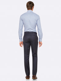 MARLOWE WOOL SUIT TROUSERS BLUE