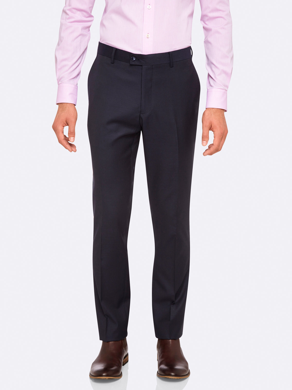 HOPKINS WOOL SUIT TROUSERS NVY