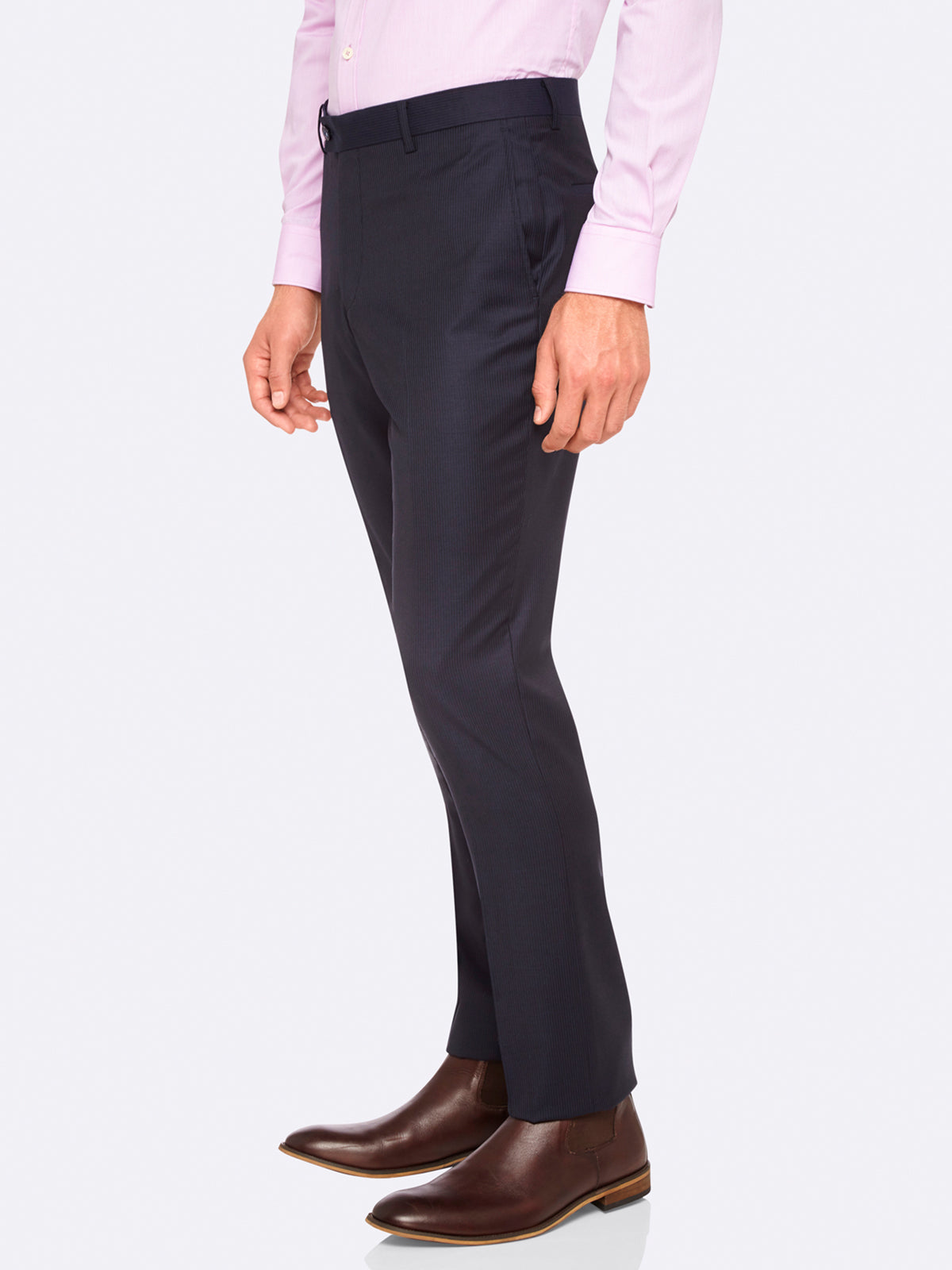 HOPKINS WOOL SUIT TROUSERS NVY