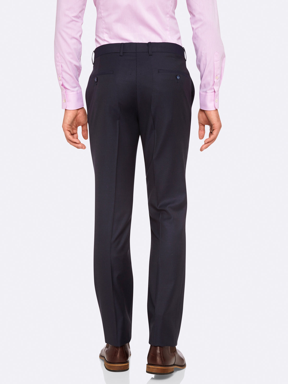 HOPKINS WOOL SUIT TROUSERS NVY