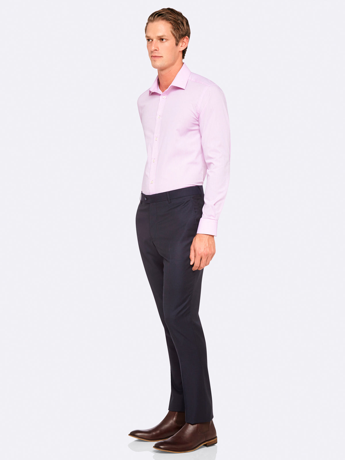 HOPKINS WOOL SUIT TROUSERS NVY