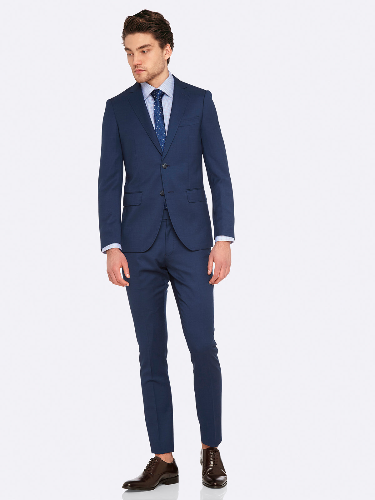 AUDEN WOOL SUIT TROUSERS CHAR