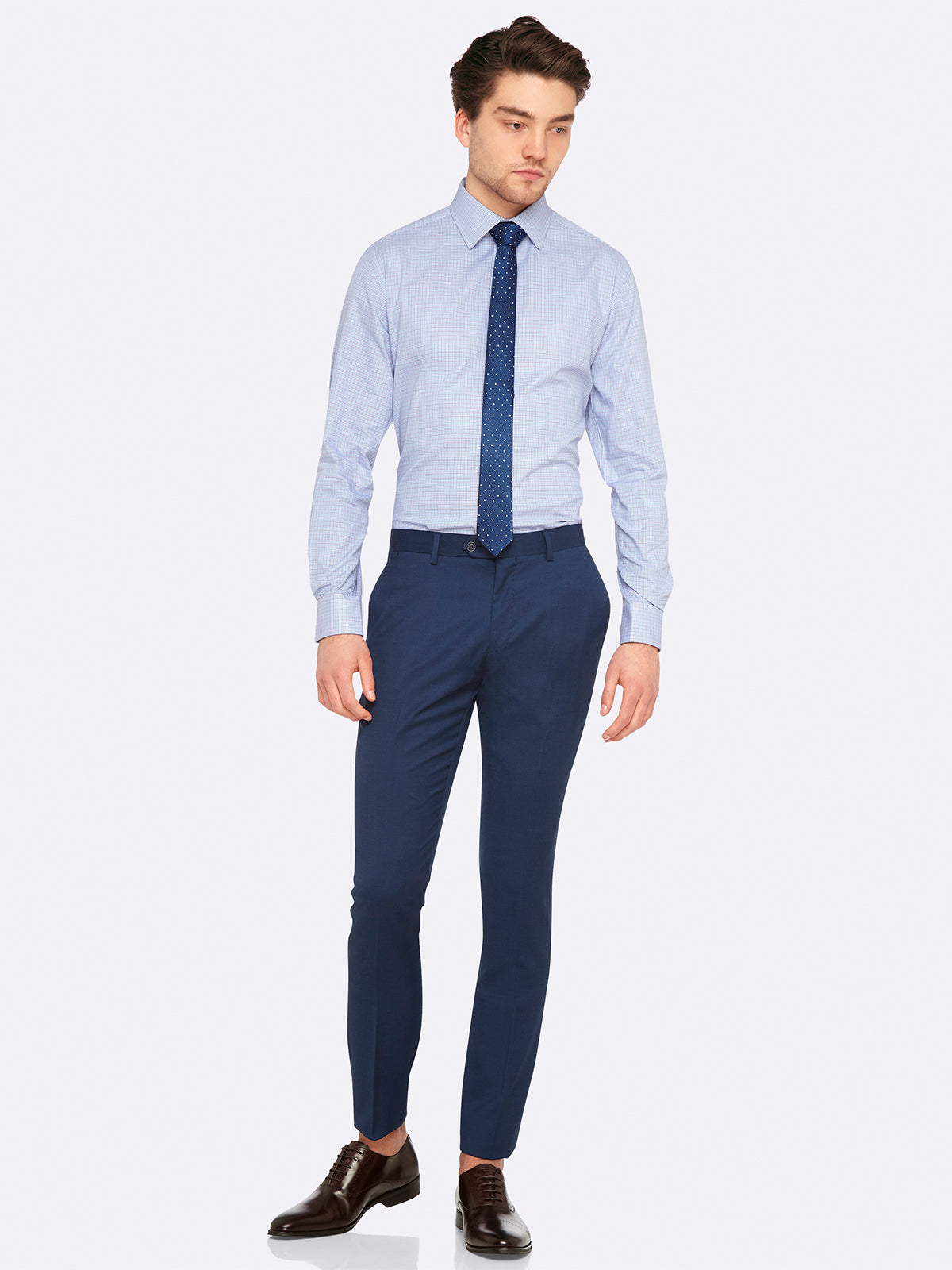 AUDEN WOOL SUIT TROUSERS CHAR