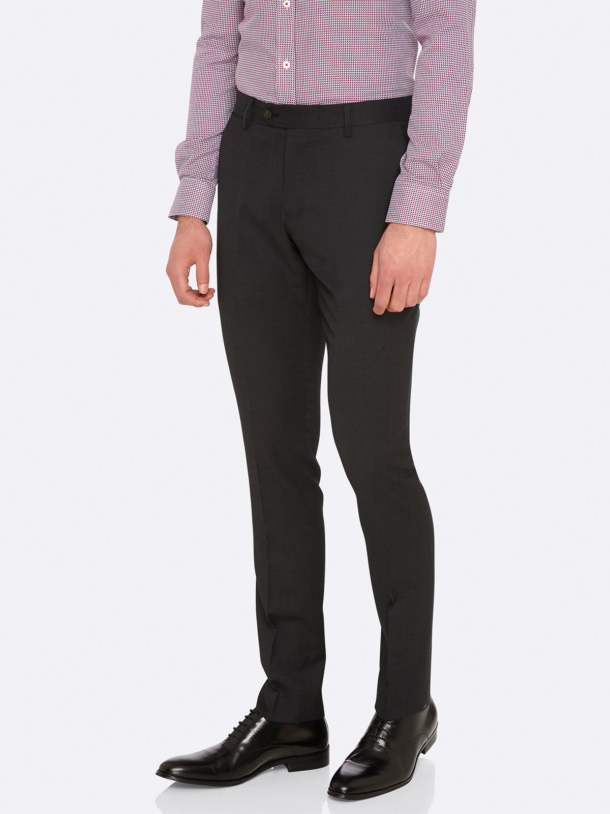 AUDEN WOOL SUIT TROUSERS CHAR