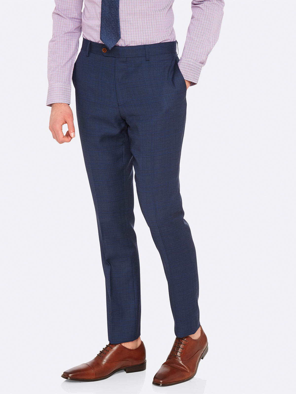 MARLOWE LUX SUIT TROUSERS BLUE