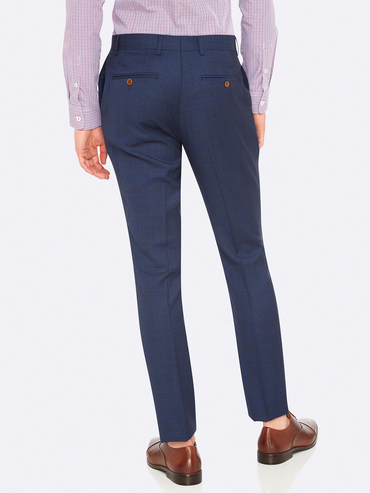 MARLOWE LUX SUIT TROUSERS BLUE