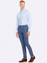 AUDEN  LINEN SUIT TROUSER BLUE