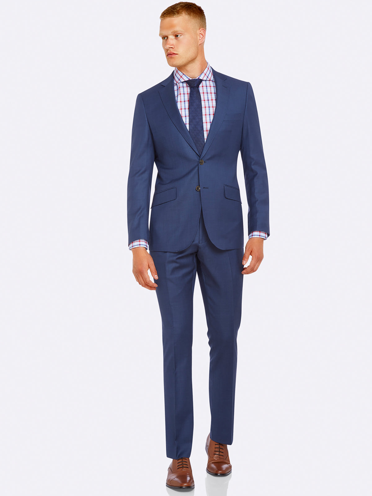 HOPKINS WOOL SUIT TROUSERS BLU