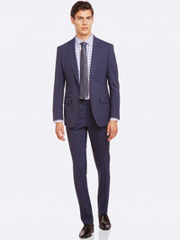 MARLOWE WOOL SUIT TROUSERS  NAVY