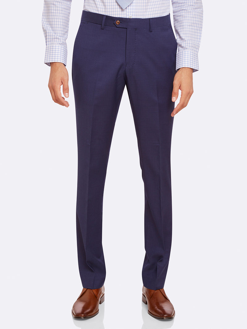 AUDEN WOOL SUIT TROUSERS CHAR