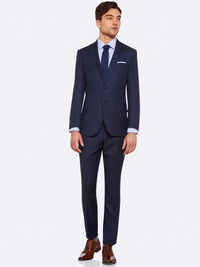 HOPKINS WOOL SUIT TROUSERS BLUE