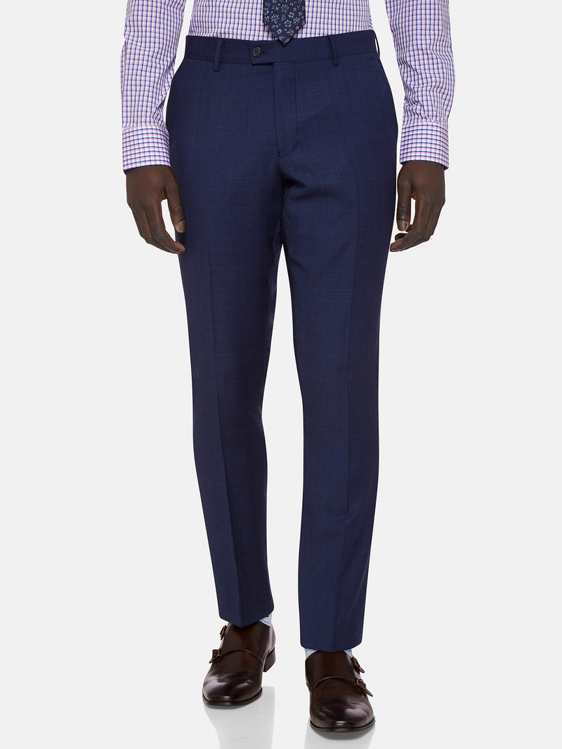 HOPKINS WOOL SUIT TROUSERS NAVY