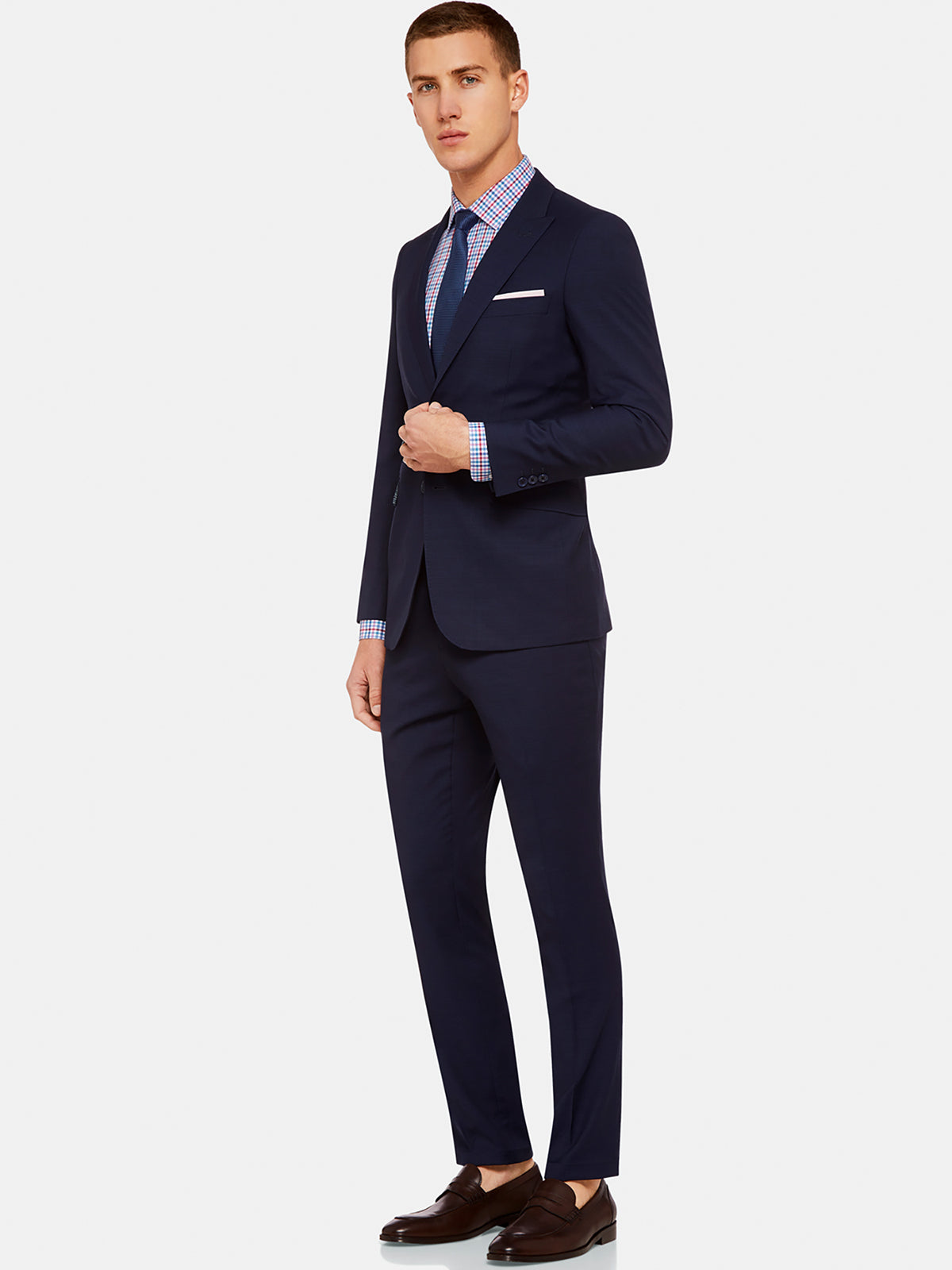 HOPKINS PEAK LAPEL WOOL SUIT JKT