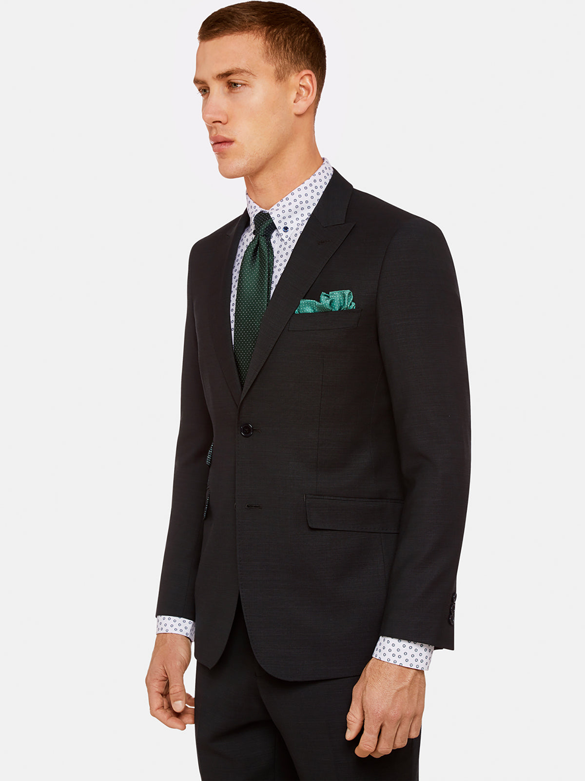 HOPKINS PEAK LAPEL WOOL SUIT JKT