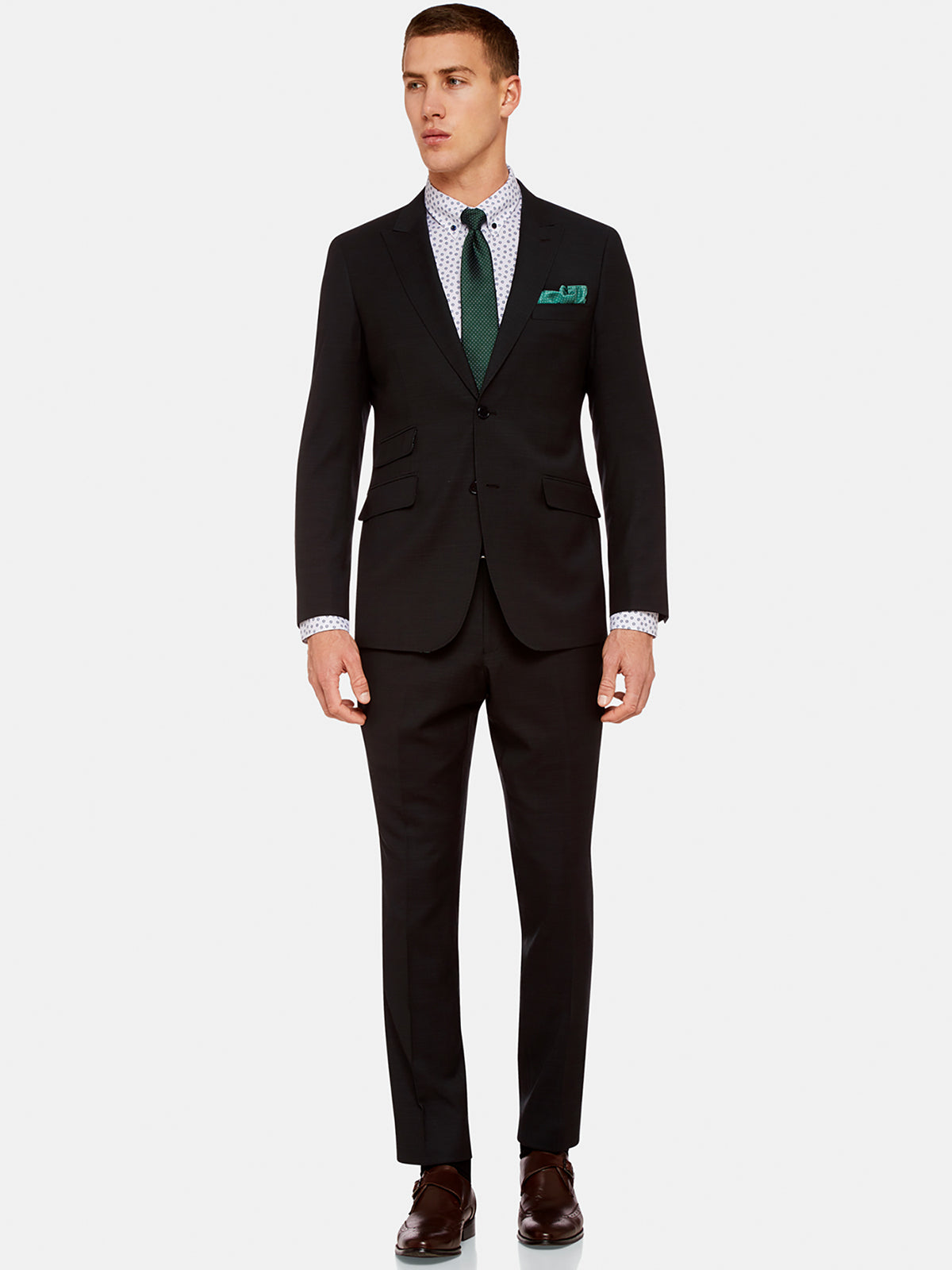 HOPKINS PEAK LAPEL WOOL SUIT JKT