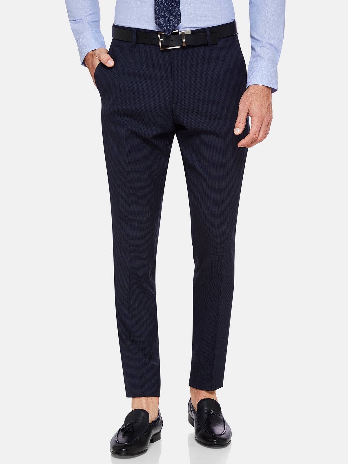 HOPKINS WOOL SUIT TROUSERS INK