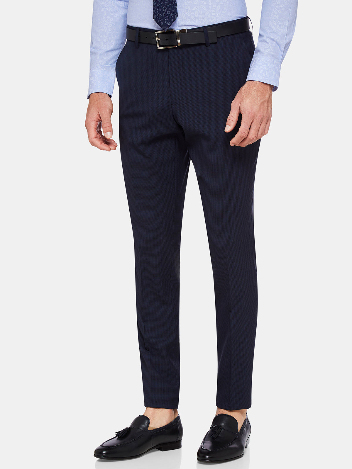 HOPKINS WOOL SUIT TROUSERS INK