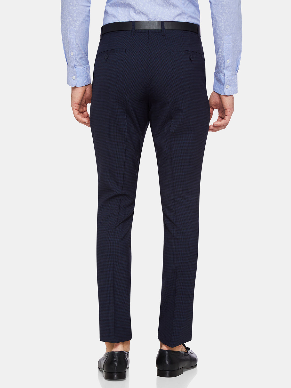 HOPKINS WOOL SUIT TROUSERS INK