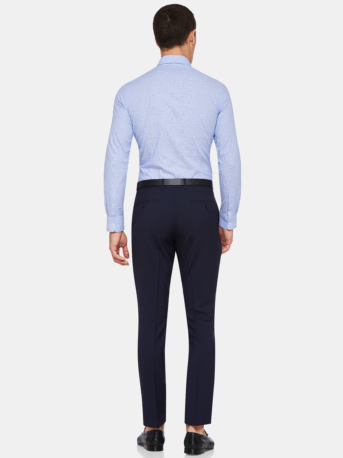 HOPKINS WOOL SUIT TROUSERS INK