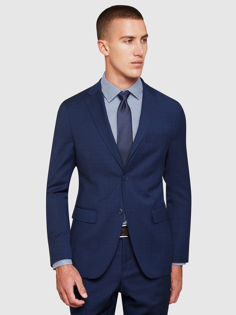 BYRON WOOL SUIT JACKET BLUE