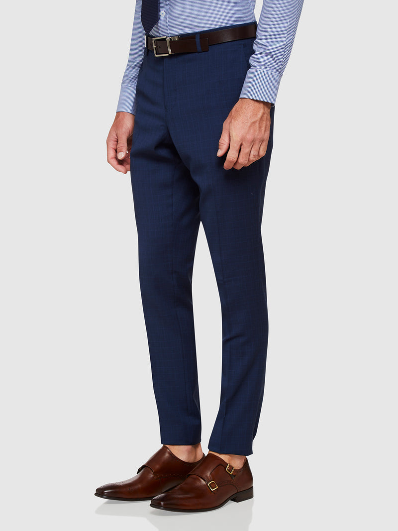 BYRON WOOL SUIT TROUSERS BLUE