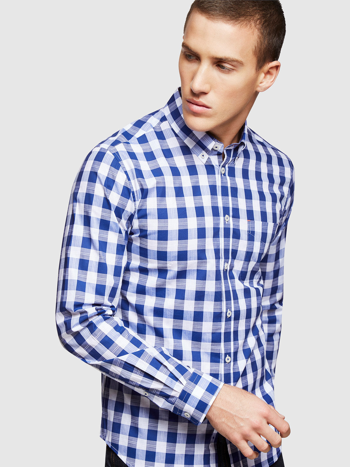 UXBRIDGE CHECKED SHIRT BLUE