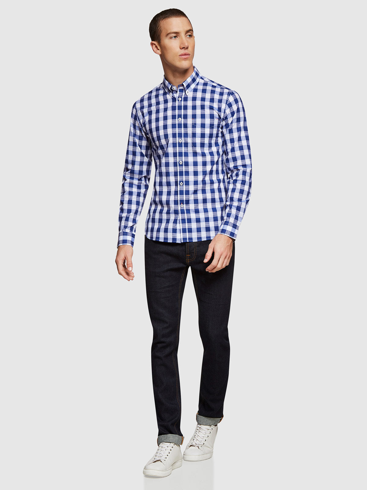 UXBRIDGE CHECKED SHIRT BLUE