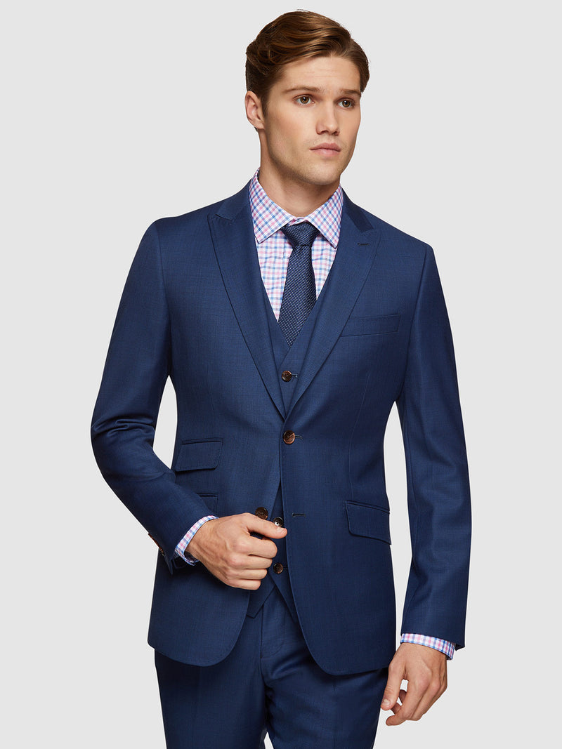 HOPKINS PEAK LAPEL SUIT JACKET BLUE