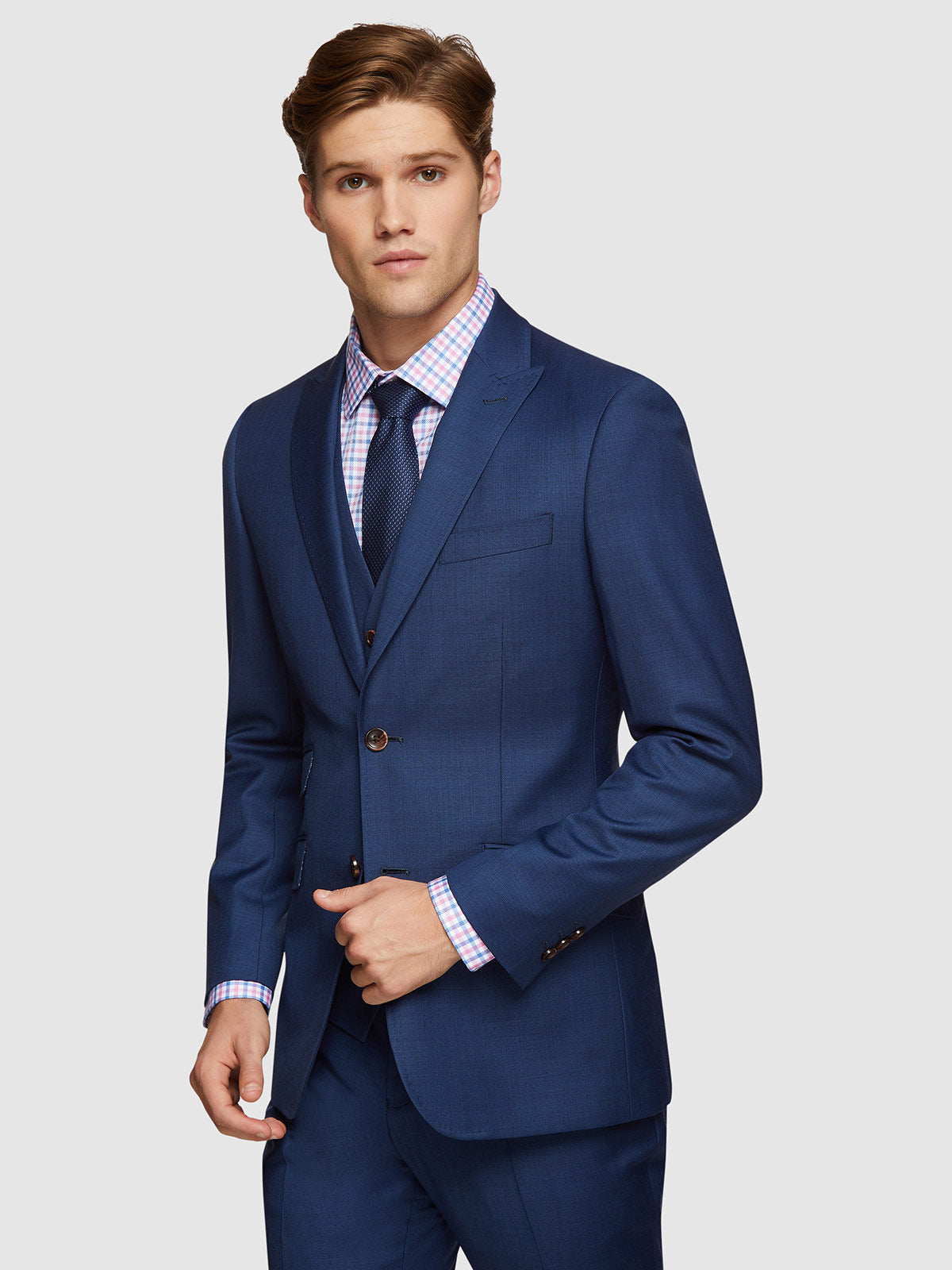 HOPKINS PEAK LAPEL SUIT JACKET BLUE