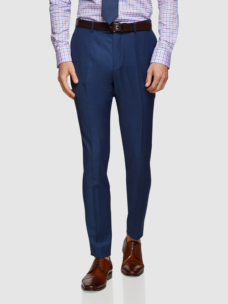 HOPKINS WOOL SUIT TROUSERS BLUE