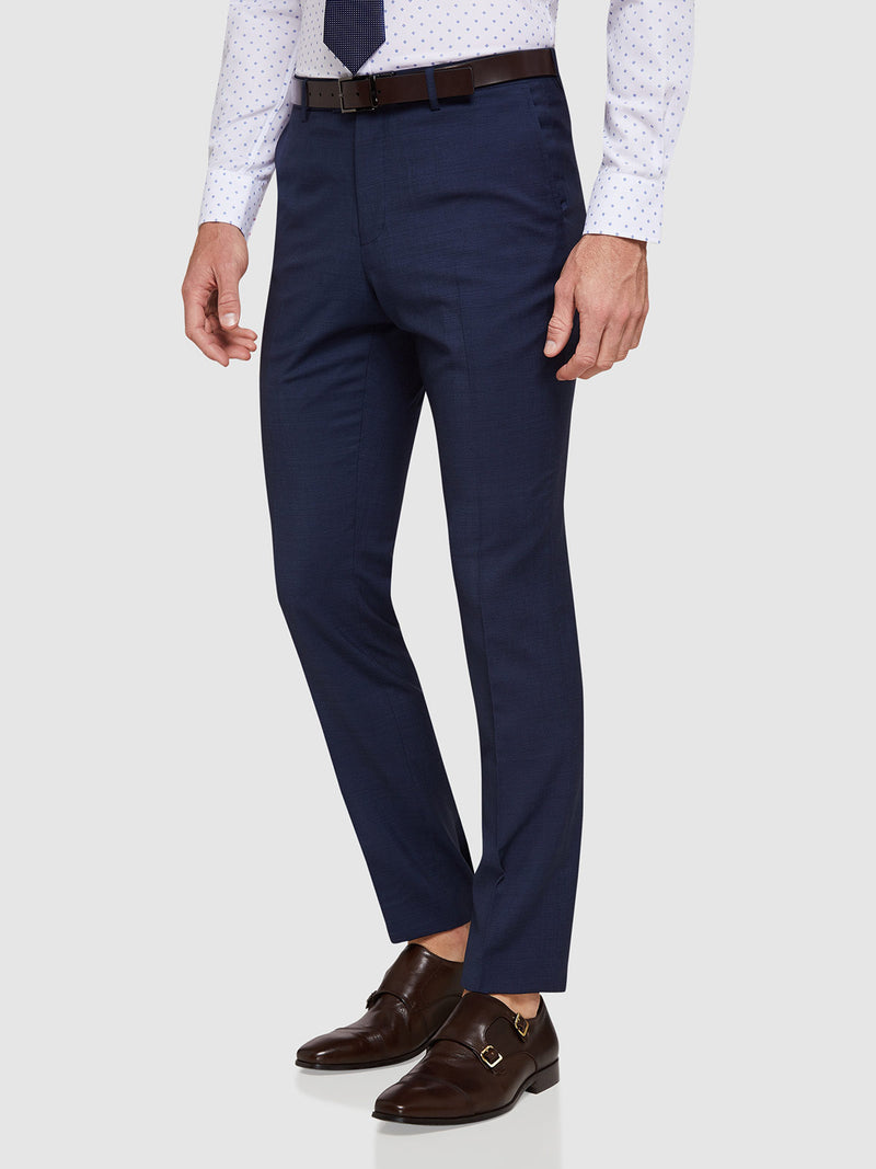 AUDEN WOOL SUIT TROUSERS BLUE