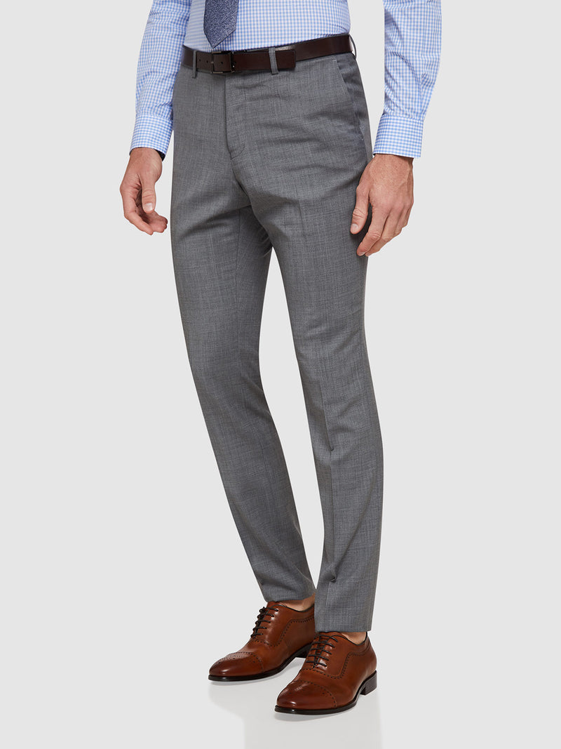 HOPKINS WOOL MOHAIR SUIT TROUSERS GREY