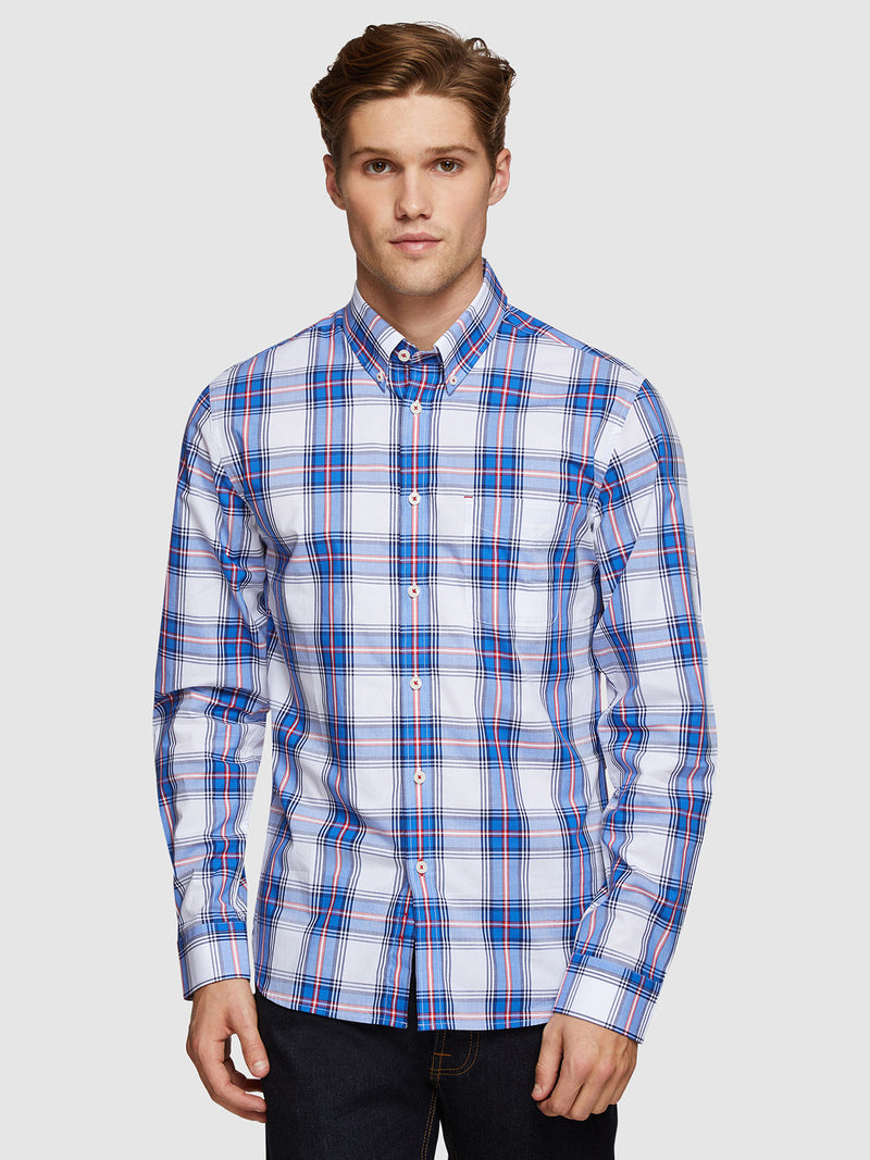 UXBRIDGE CHECKED SHIRT BLUE/RED