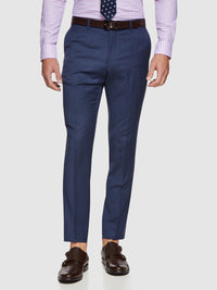 HOPKINS WOOL SUIT TROUSERS BLUE