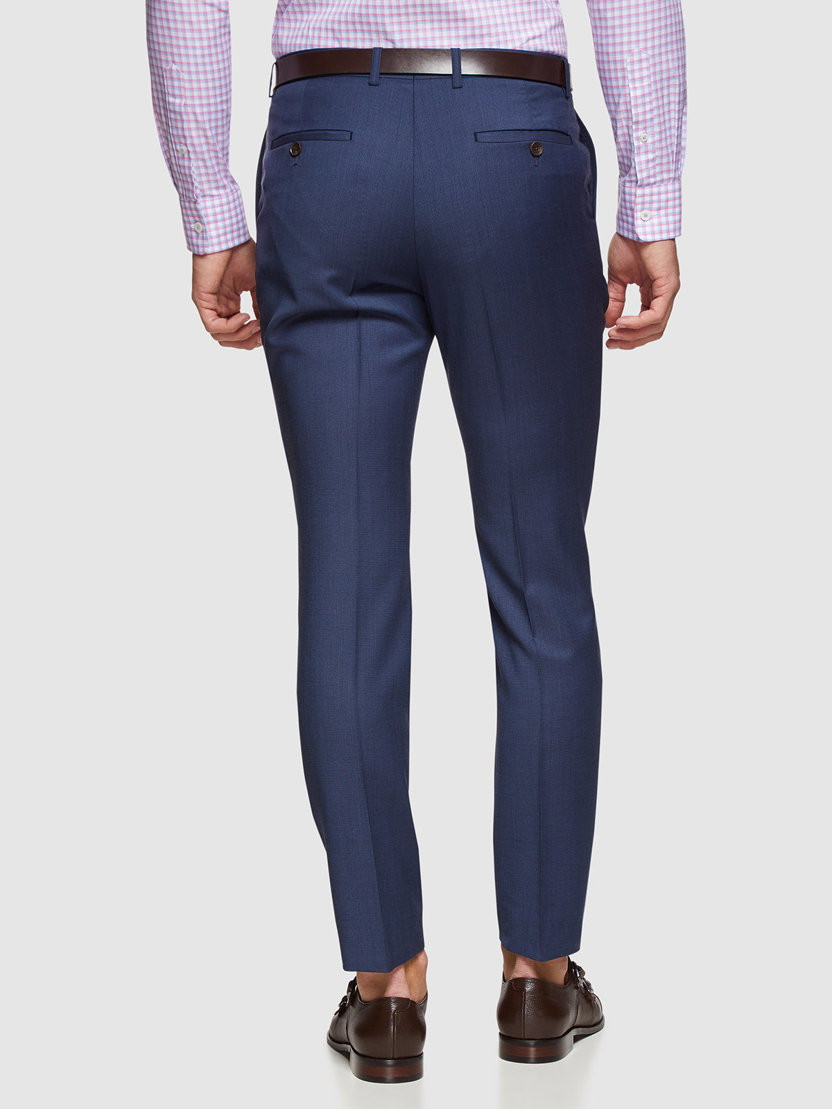 HOPKINS WOOL SUIT TROUSERS BLUE