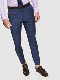 HOPKINS WOOL SUIT TROUSERS BLUE