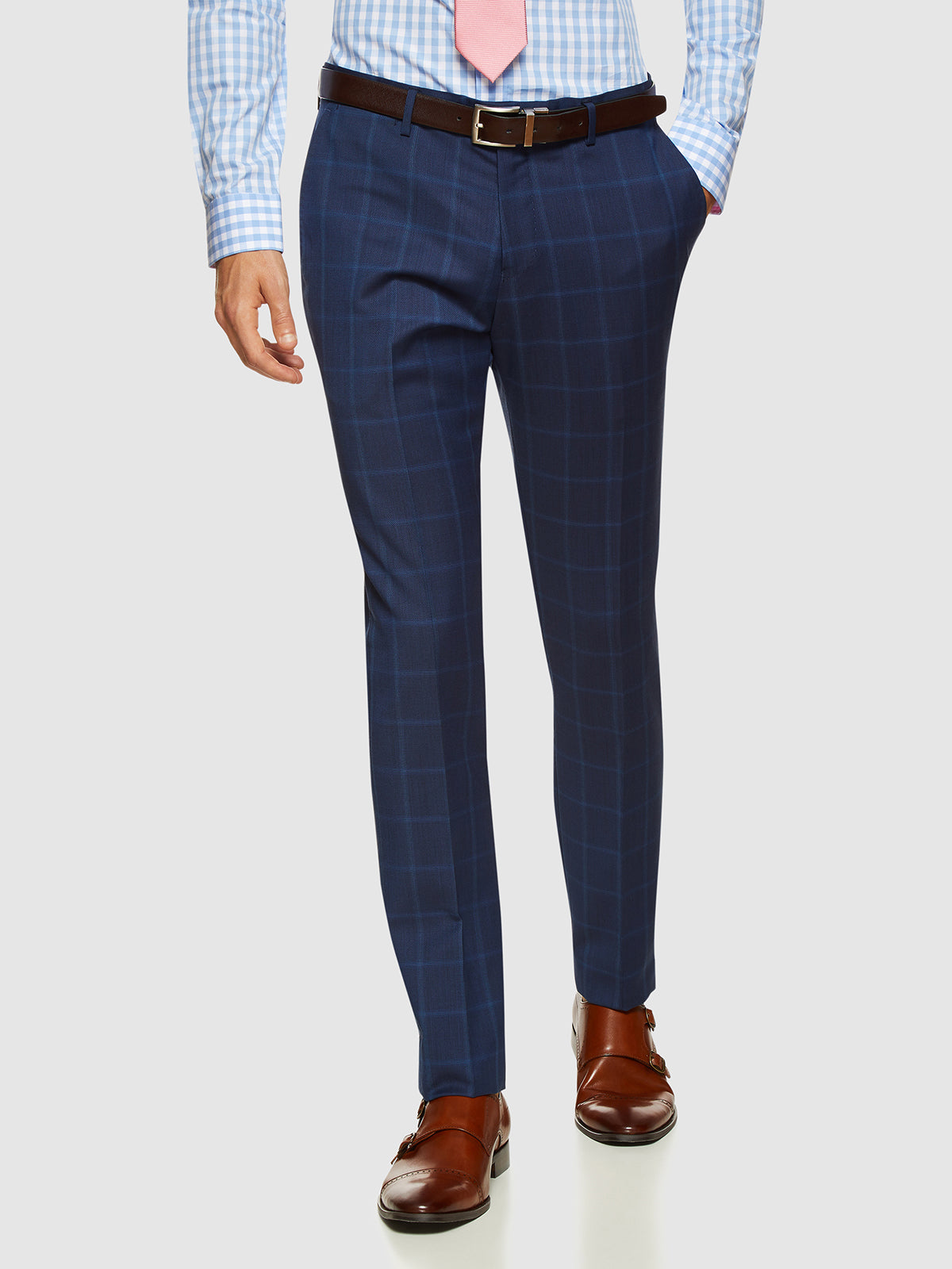 Navy 2025 checkered trousers