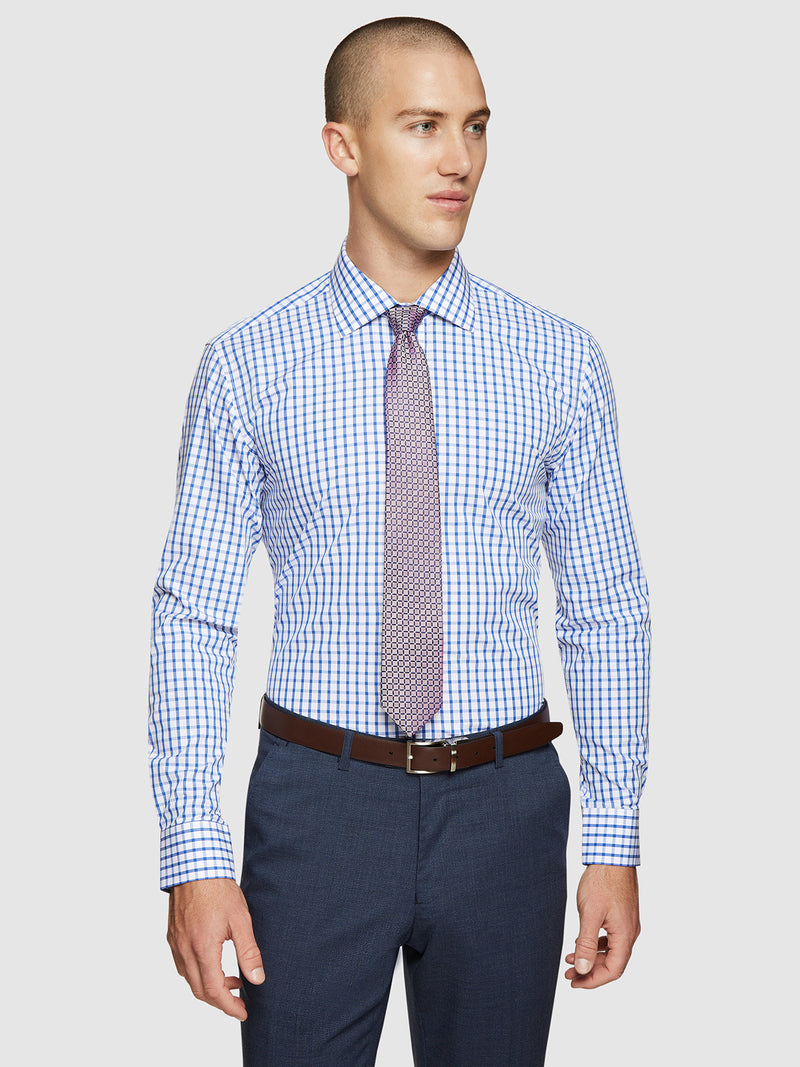 ISLINGTON CHECKED SHIRT COBALT