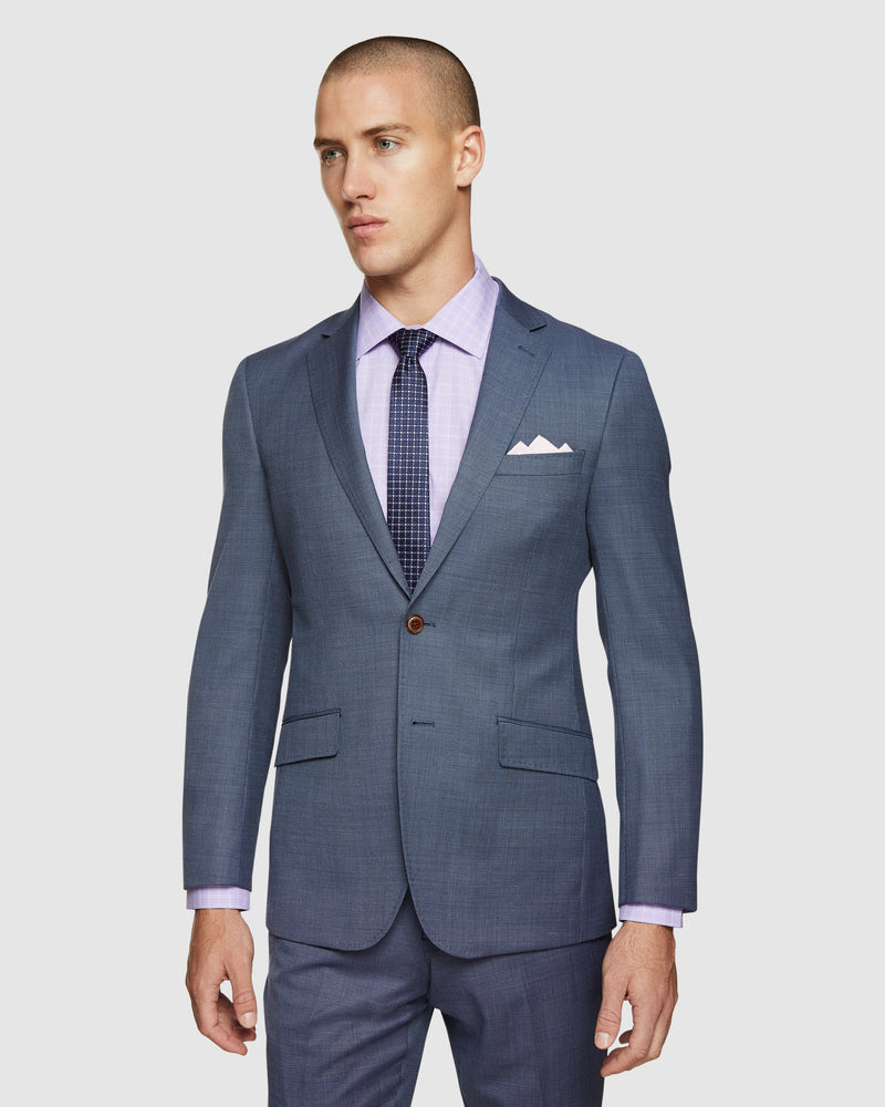 NEW HOPKINS WOOL STRETCH JACKET BLUE