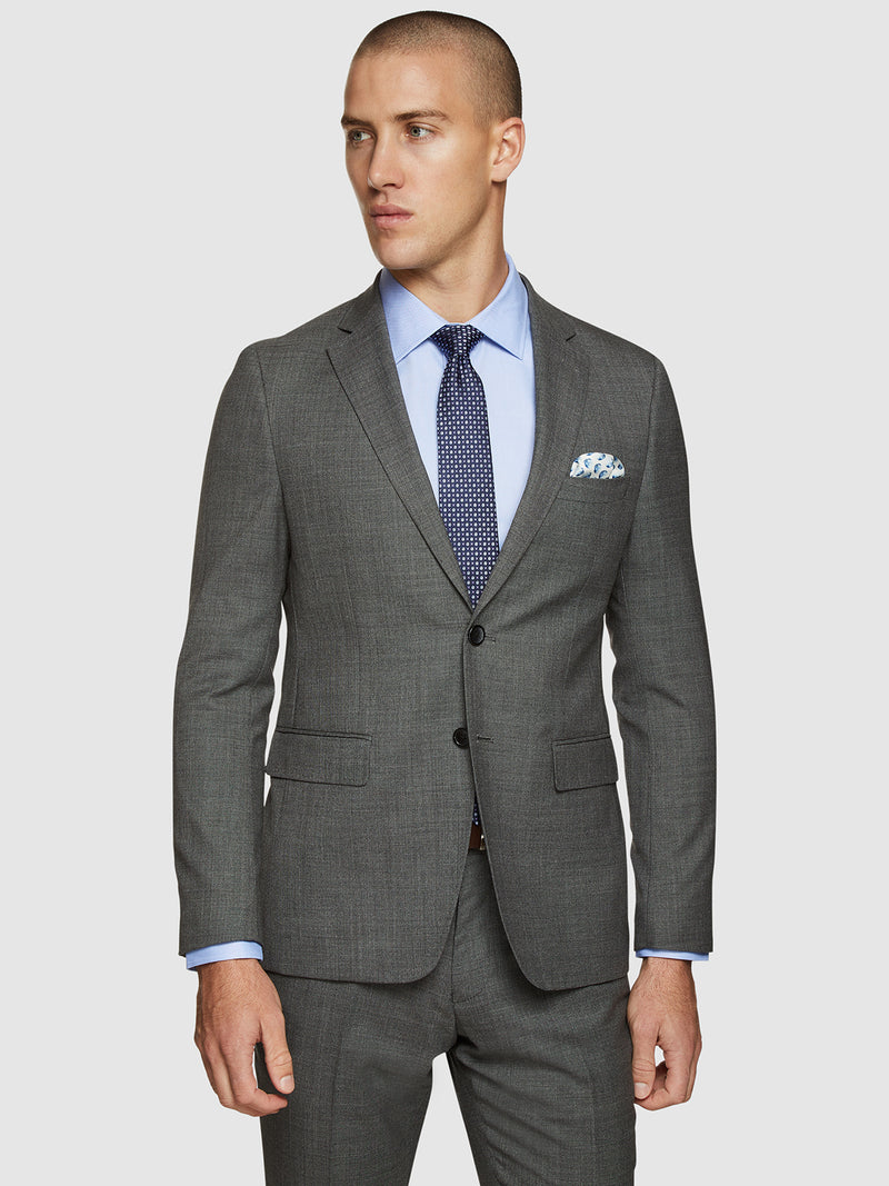 AUDEN WOOL STRETCH SUIT JACKET GREY