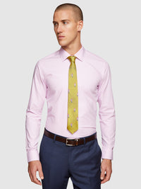 BECKTON DOBBY CHECKED SHIRT PINK