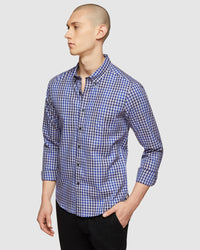 UXBRIDGE CHECKED SHIRT GREY/BLUE