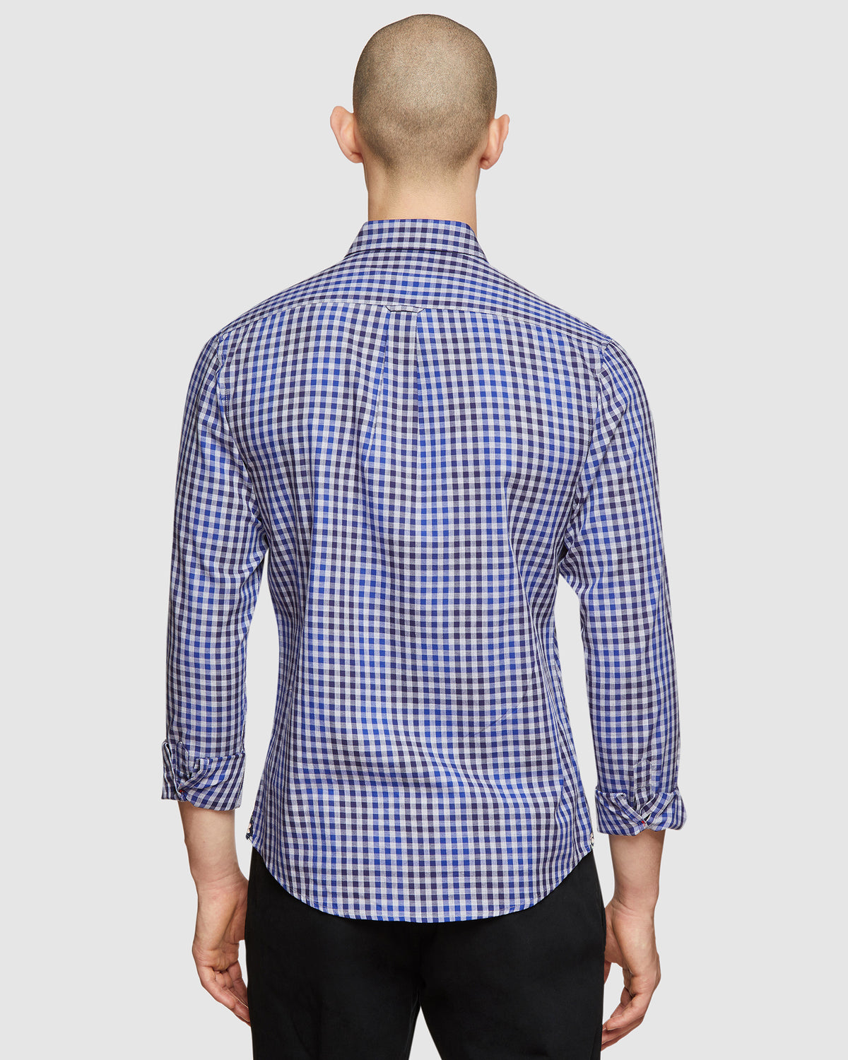 UXBRIDGE CHECKED SHIRT GREY/BLUE