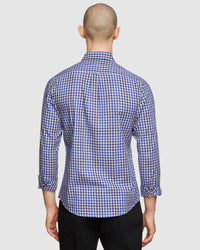 UXBRIDGE CHECKED SHIRT GREY/BLUE