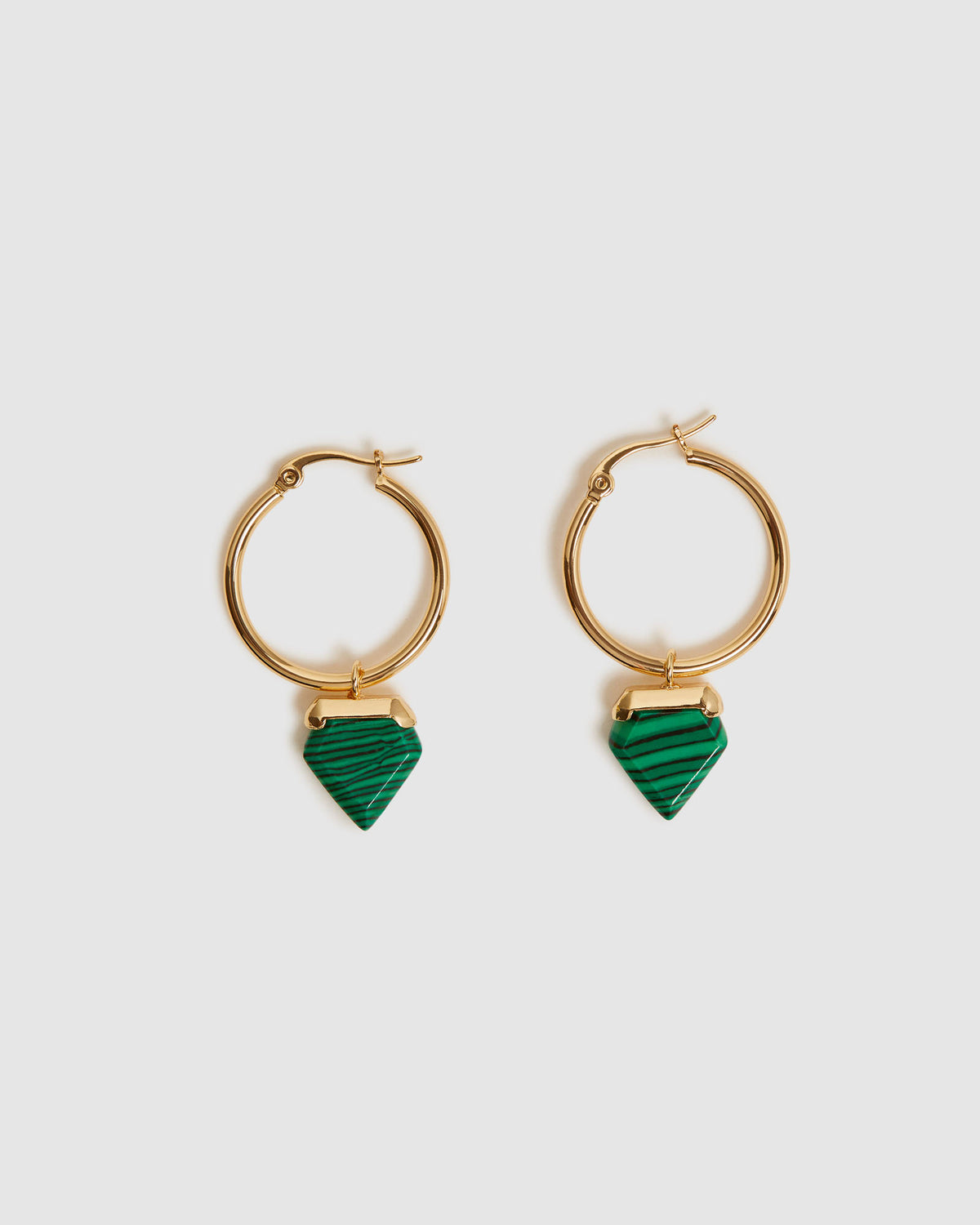 Emerald hoops on sale